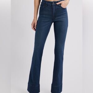 Good American Good Classic Bootcut jeans, dark denim, 8/29